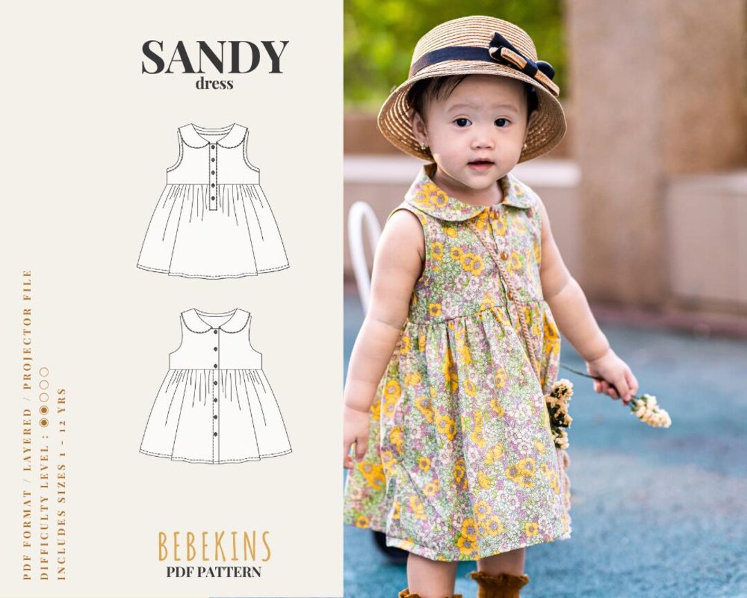 Button up Shirt Dress PDF Sewing Pattern/a4/a0/projector Files ...