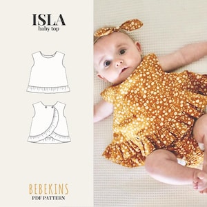 ISLA Baby Tulip Back Swing Top PDF Sewing Pattern/A4/A0/Projector files - Bebekins Patterns