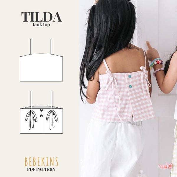 Tilda tanktop pdf naaipatroon/A4/A0/projectorbestanden - Bebekins Patterns