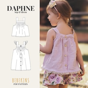 Daphne Dress & Top PDF Sewing Pattern/A4/A0/Projector files - Bebekins Patterns