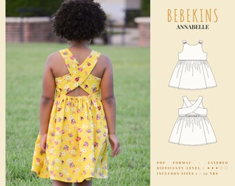 Annabelle cross-back dress PDF Pattern