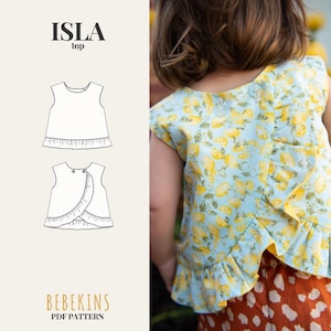 ISLA Tulp Back Swing Top EASY PDF naaipatroon/A4/A0/projectorbestanden - Bebekins Patterns