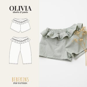 Ruffle Shorts or Pants PDF Sewing Pattern/A4/A0/Projector files - Bebekins Patterns