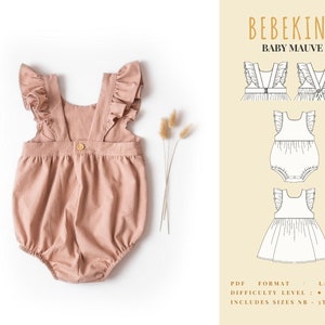 Baby Mauve Pinafore & Romper