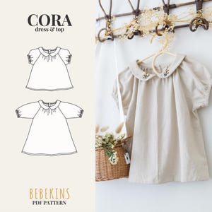Cora Top & Dress PDF Sewing Pattern/A4/A0/Projector files - Bebekins Patterns