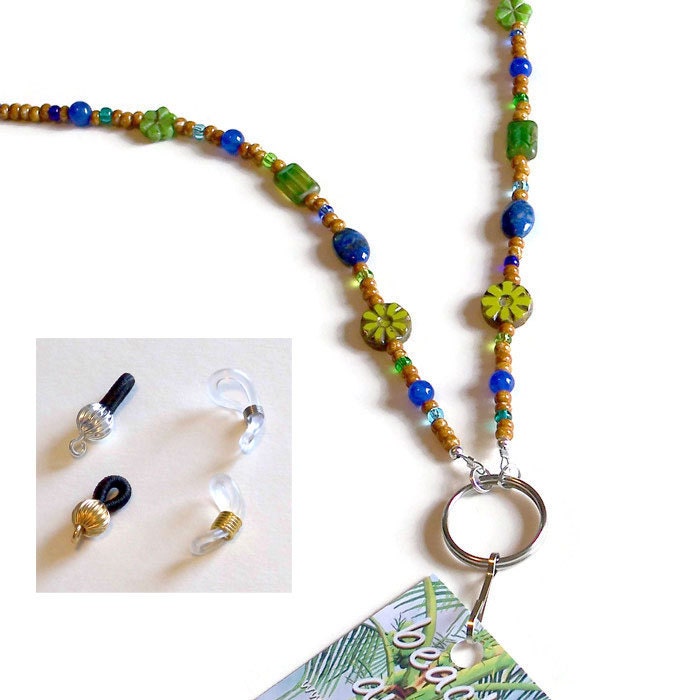 Beaded Boho Lanyard, Beach Lanyard, Boho Lanyard, Beaded Lanyard