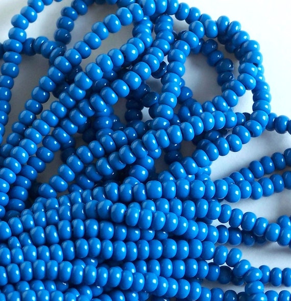 6/0 Opaque Slate Blue Czech Glass Seed Beads, Preciosa Seed Beads, 4mm Beads