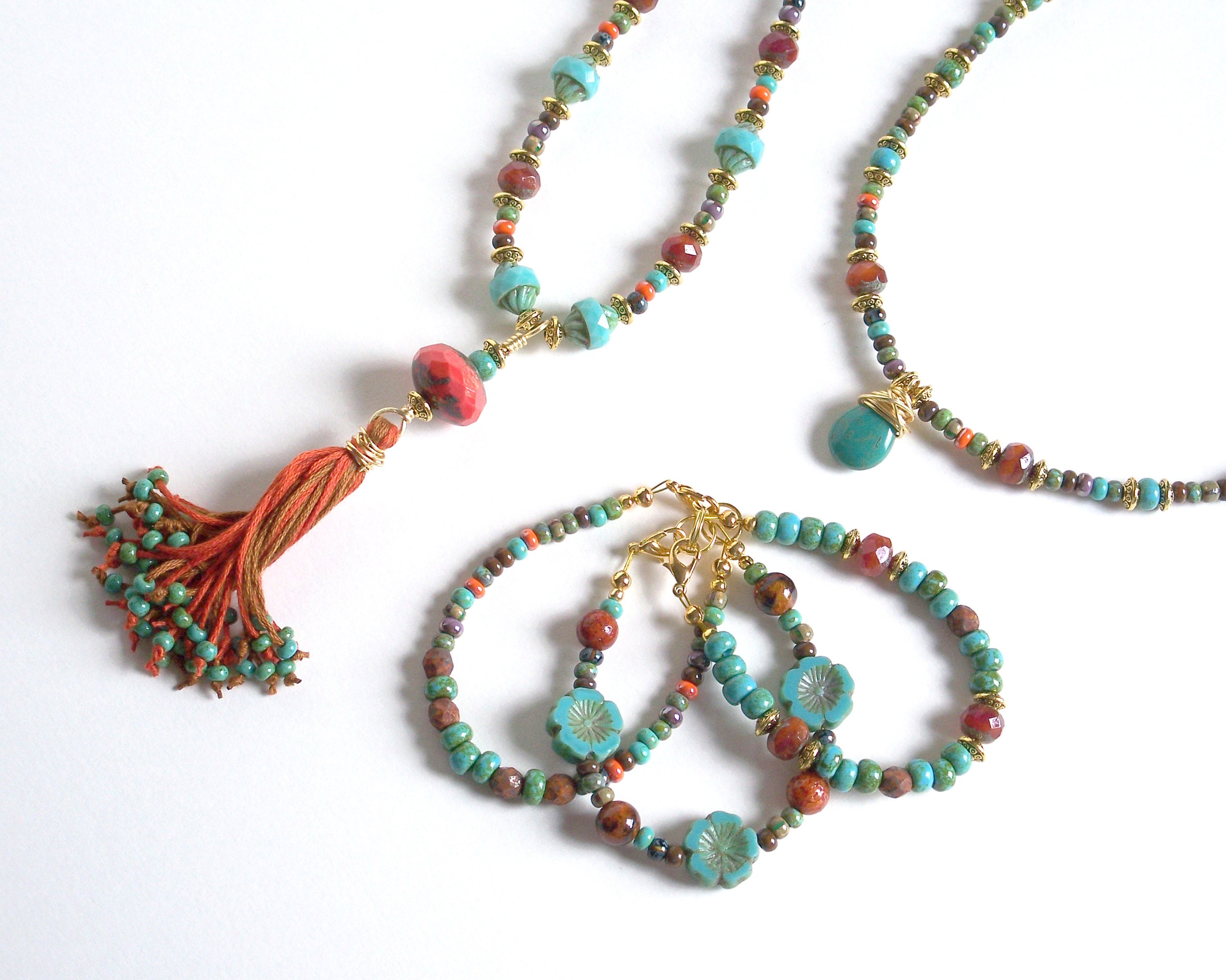 Vintage 1920s Beaded Tassel Lariat Necklace - Raleigh Vintage