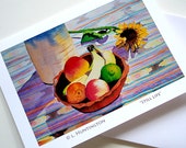 Art Card, Blank Note Cards, "Still Life" Lisa Huntington Artist, Still Life Art Cards