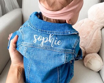 infant white jean jacket