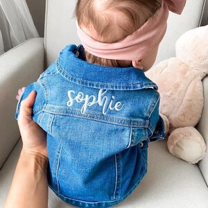 personalized denim jacket baby