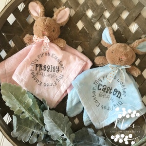 Easter Baby Gift, Easter Lovie, personalized, Baby's First Easter, Baby gift, Easter Gift, Boy, Girl, Baby, Baby Easter Basket