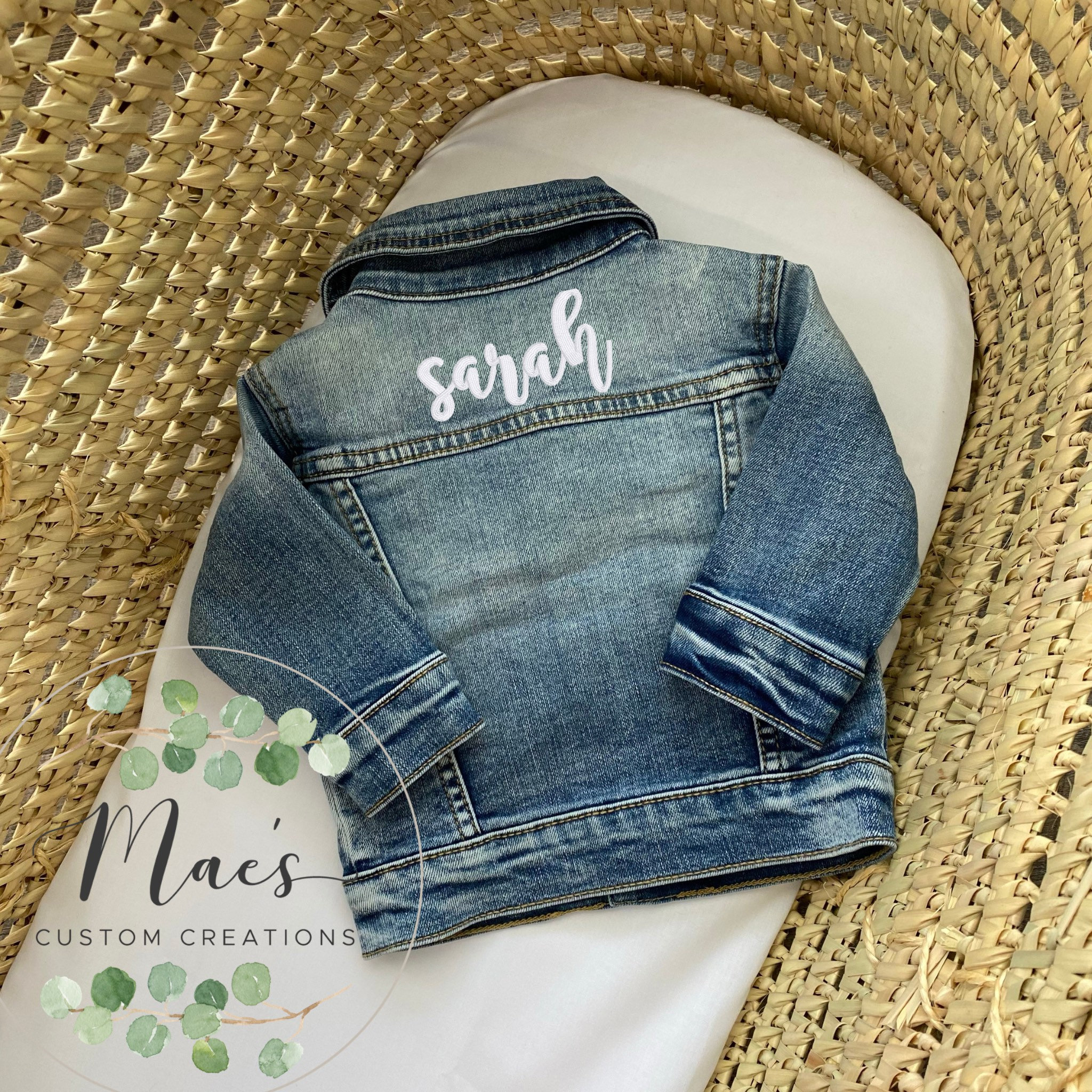 Personalized Denim Jacket Baby Embroidered 90s Baby One | Etsy