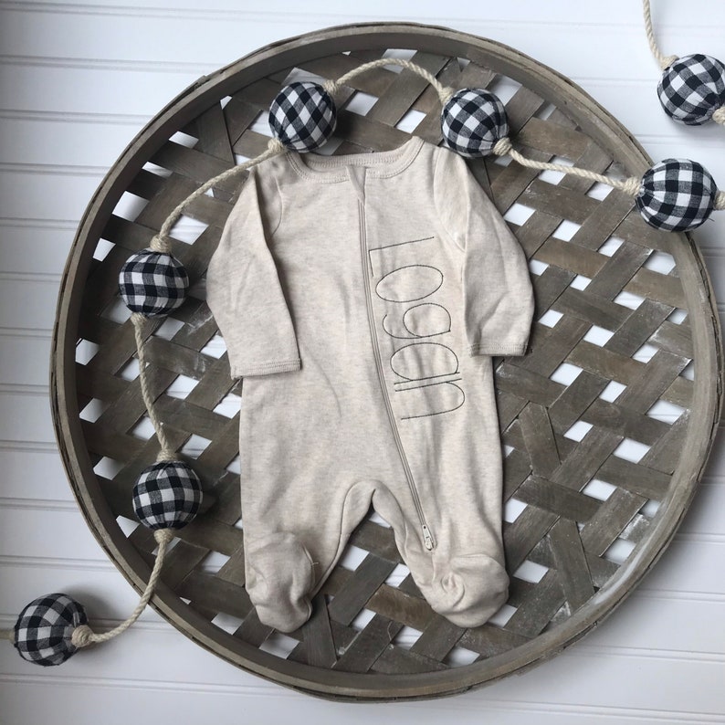 Baby Footed Pajamas Coming Home Outfit Personalized Etsy
