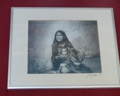 Vintage (1990) Signed and Framed Black White 39 Mother and Child 39 Photograph