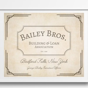 Digital Download- It&#39;s A Wonderful Life Quote George Bailey Instant Download Bailey Brothers Building and Loan Print
