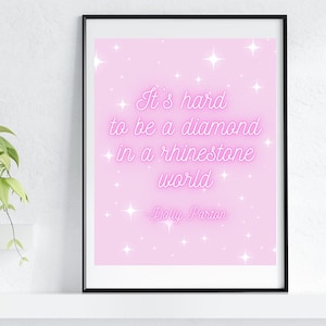 Dolly Parton Quote Print: Retro Western Feminist Art (Digital Download