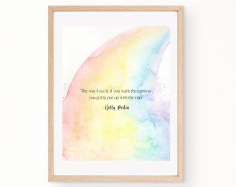 Dolly Parton Quote Print: Inspirational Wall Art (Digital Download 8x10)
