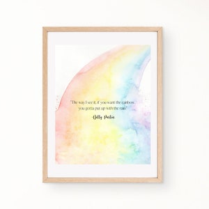 Dolly Parton Quote Print: Inspirational Wall Art (Digital Download 8x10)