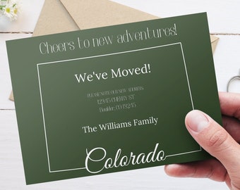 State Moving Announcement Postcard: New Address (Instant Download)