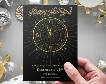 New Year's Eve Party Invitation: Gatsby Style (PDF & JPG)
