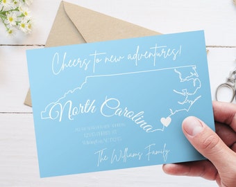 State Moving Announcement Postcard: New Address (Instant Download)
