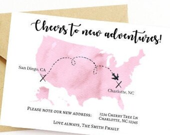 Moving Announcement Postcard: New Home Address (Instant Download)