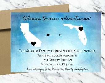 New Home Moving Announcement Postcard (Instant Download)