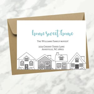 New Home Announcement Postcard: Custom Address, We&#39;ve Moved (INSTANT DOWNLOAD)