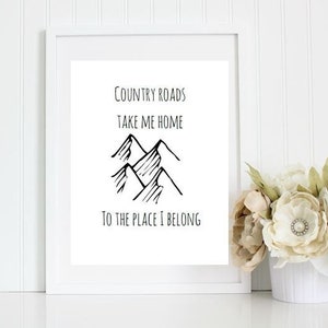 Country Roads Take Me Home To The Place I Belong- John Denver Lyrics- Mountains
