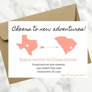 New Home Announcement Postcard: State to State Moving (Instant Download)