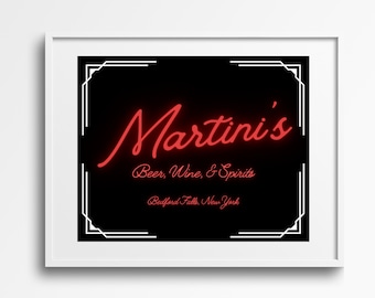 Digitaler Download - Es ist ein wunderbares Leben Zitat George Bailey Martini's Bar Sofort Download