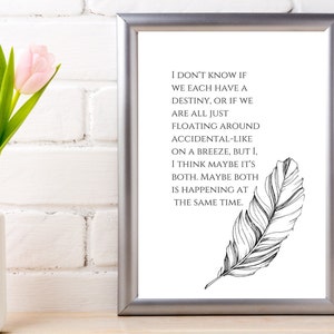 Forrest Gump Quote Print: Chalkboard Style Movie Wall Decor