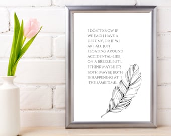 Forrest Gump Zitat Print: Kreidetafel Stil Film Wanddeko
