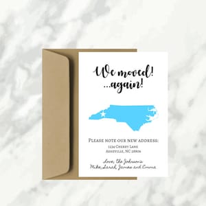 Verhuisaankondiging, ansichtkaart nieuw huis, nieuw adres, we zijn weer verhuisd, INSTANT DOWNLOAD, Home Sweet Home