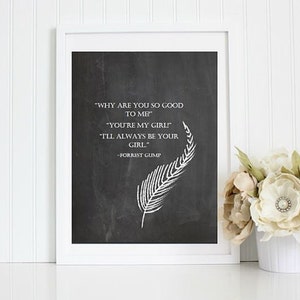 Forrest Gump Quote Print: Chalkboard Style (Digital Download)