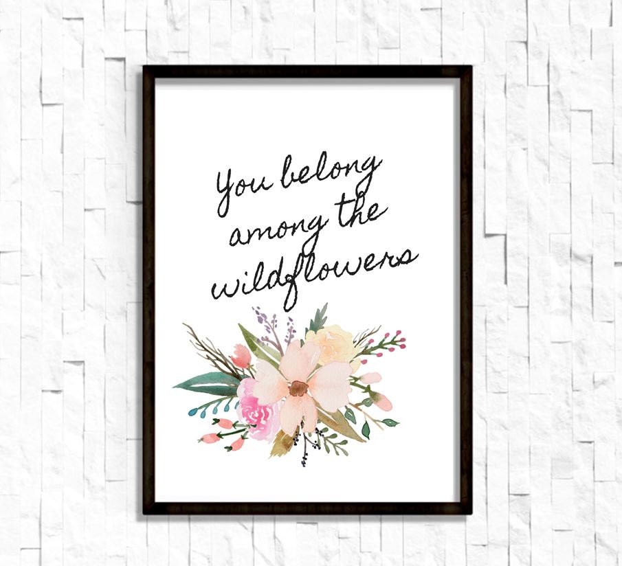 8x10 You Belong Among The Wildflowers Tom Petty Lyrics Music Etsy