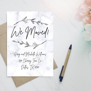 Verhuisaankondiging, ansichtkaart nieuw huis, nieuw adres, we zijn verhuisd, INSTANT DOWNLOAD, Home Sweet Home