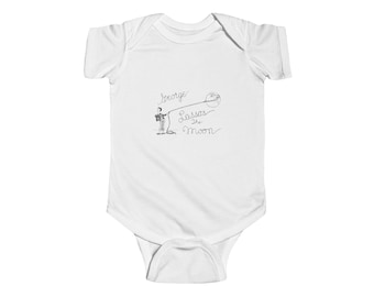 Baby Onesie, George Lassos the Moon, It's a Wonderful Life, Infant Bodysuit, Cute Baby Outfit, Film Quote, Baby Shower Gift