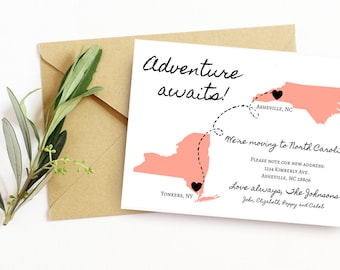 New Home Moving Announcement Postcard (Instant Download)