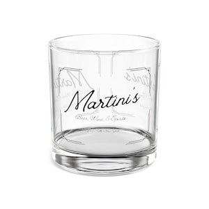 It&#39;s a Wonderful Life Martini&#39;s Bar Rocks Glass, 10oz - Classic Barware, Cocktail Glass, It&#39;s a Wonderful Life Quote, Home Bar Decor, Gift