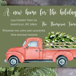 Nieuw huis voor de feestdagen Bewegende kerstkaart, o Instant download digitaal bestand, kerstkaart, kerstkaart