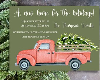 Neues Zuhause Weihnachtskarte: Umzugsankündigung (Digitale Datei)