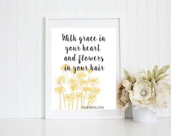 Mumford and Sons Lyrics Print: With Grace In Your Heart (PDF)
