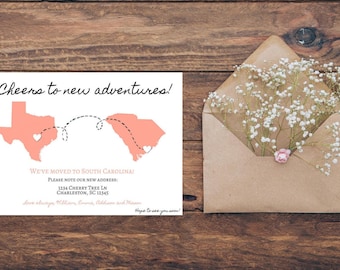 Moving Announcement, New Home Postcard, New Address, We&#39;ve Moved, INSTANT DOWNLOAD, Home sweet home