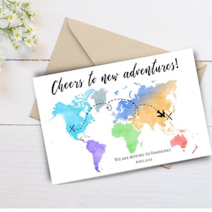 Internationale verhuisaankondiging, post op sociale media, nieuw adres, we zijn verhuisd, INSTANT DOWNLOAD, Home Sweet Home