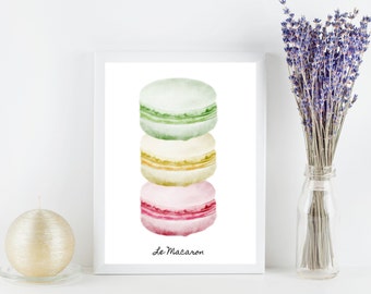 Pasteles Le Macaron Pastel Impresión 8X10 Descarga instantánea Descarga digital