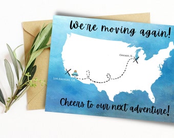 Moving Announcement, Social media post, New Address, We&#39;ve Moved, INSTANT DOWNLOAD, Home sweet home