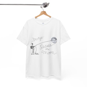 It&#39;s a Wonderful Life George Lassos the Moon Unisex Tee Shirt, Movie Quote, Classic Film Fan Gift, Vintage Style T-Shirt, Holiday Movie