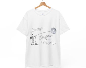 It's a Wonderful Life George Lassos the Moon Unisex Tee Shirt, Movie Quote, Classic Film Fan Gift, Vintage Style T-Shirt, Holiday Movie